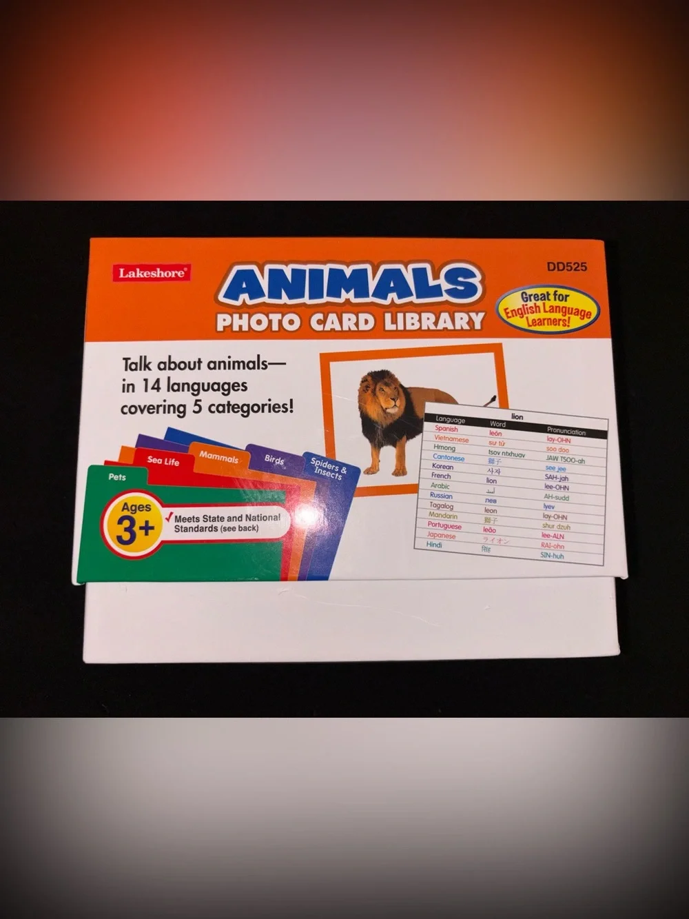 Lakeshore Learning Photo Card Library Bundle – Animals + Foods (Set of 2)